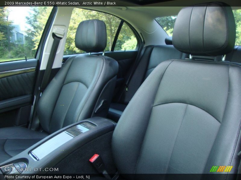 Arctic White / Black 2009 Mercedes-Benz E 550 4Matic Sedan