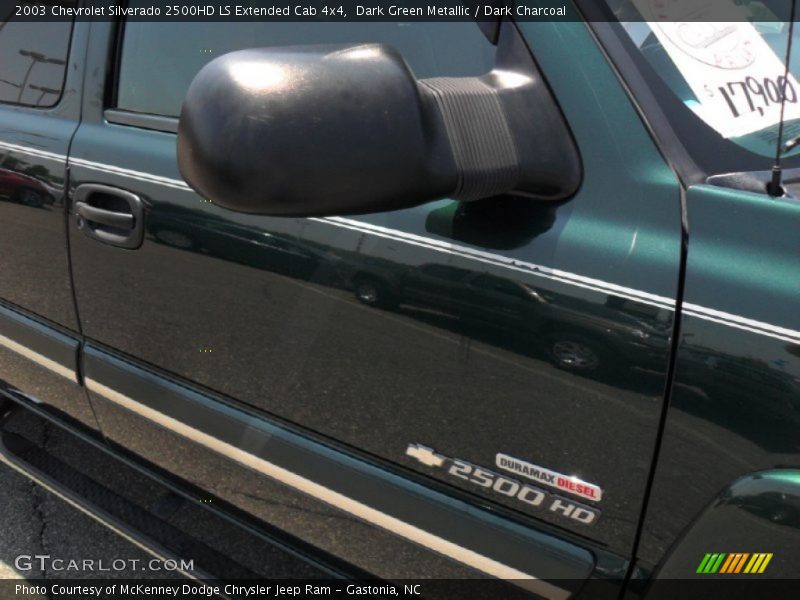 Dark Green Metallic / Dark Charcoal 2003 Chevrolet Silverado 2500HD LS Extended Cab 4x4