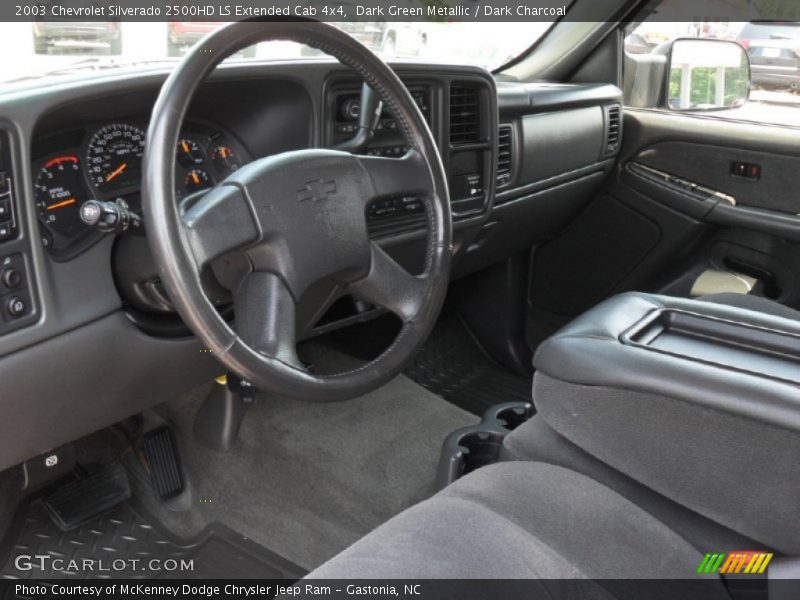 Dark Green Metallic / Dark Charcoal 2003 Chevrolet Silverado 2500HD LS Extended Cab 4x4