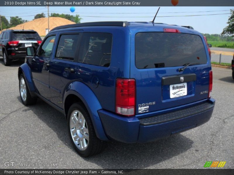 Deep Water Blue Pearl / Dark Slate Gray/Light Slate Gray 2010 Dodge Nitro SE