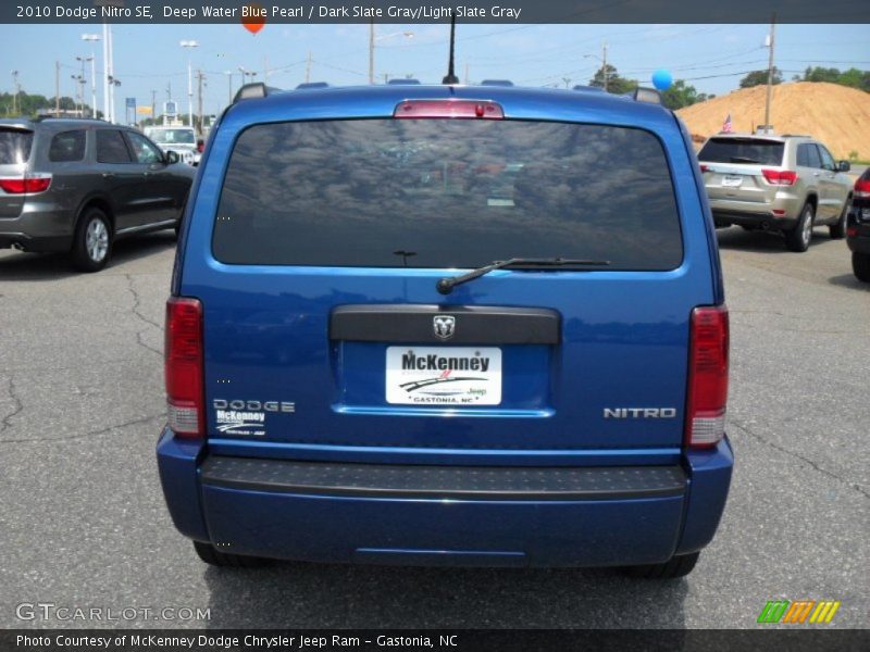 Deep Water Blue Pearl / Dark Slate Gray/Light Slate Gray 2010 Dodge Nitro SE