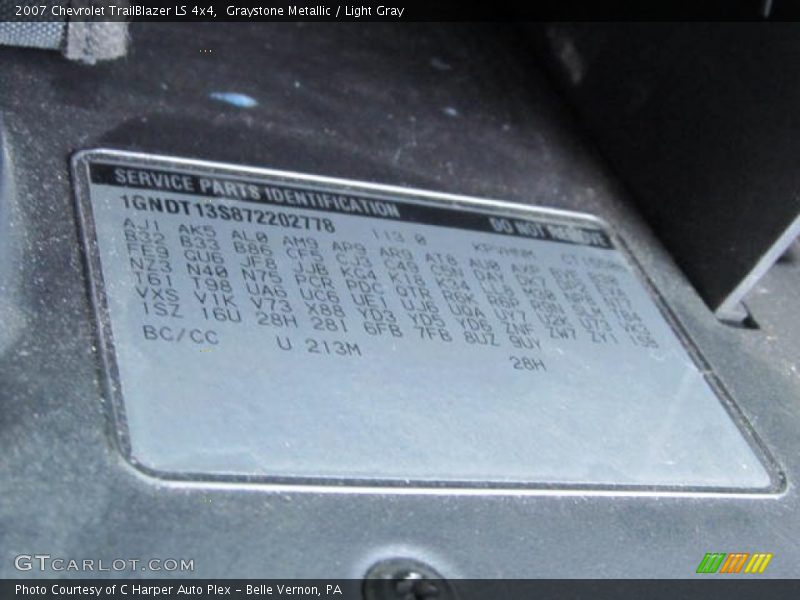 Graystone Metallic / Light Gray 2007 Chevrolet TrailBlazer LS 4x4