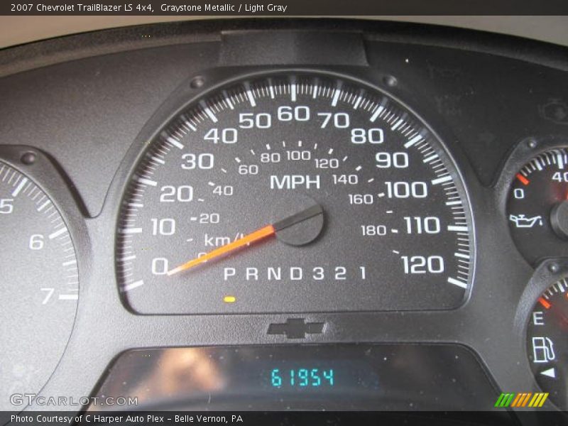 Graystone Metallic / Light Gray 2007 Chevrolet TrailBlazer LS 4x4