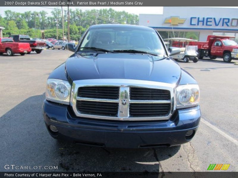Patriot Blue Pearl / Medium Slate Gray 2007 Dodge Dakota SLT Quad Cab 4x4