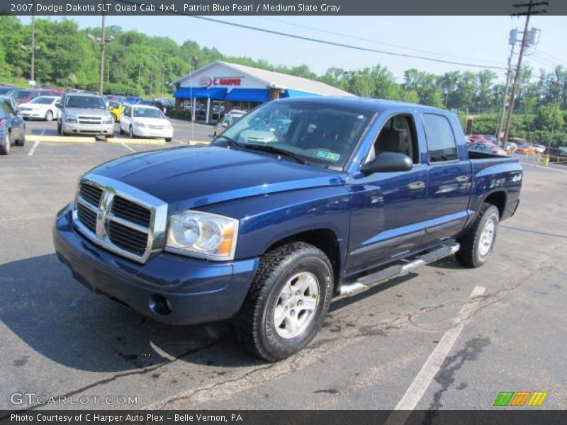 Patriot Blue Pearl / Medium Slate Gray 2007 Dodge Dakota SLT Quad Cab 4x4