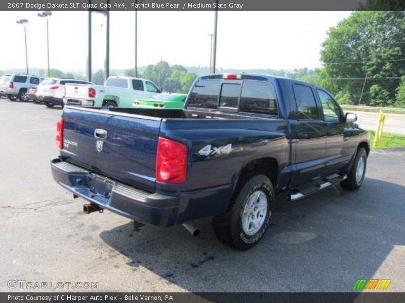 Patriot Blue Pearl / Medium Slate Gray 2007 Dodge Dakota SLT Quad Cab 4x4