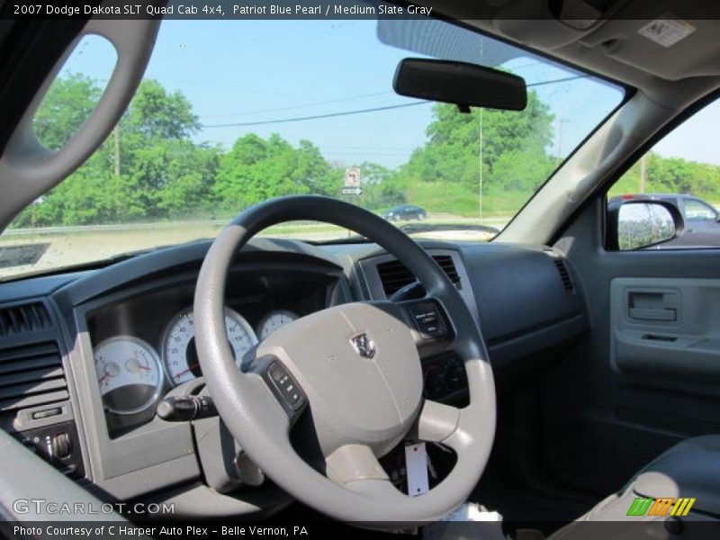 Patriot Blue Pearl / Medium Slate Gray 2007 Dodge Dakota SLT Quad Cab 4x4