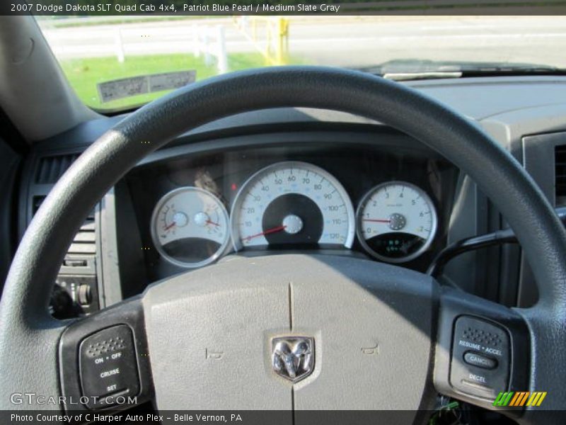 Patriot Blue Pearl / Medium Slate Gray 2007 Dodge Dakota SLT Quad Cab 4x4