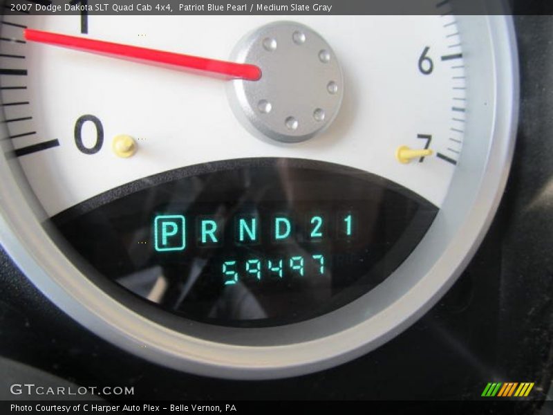Patriot Blue Pearl / Medium Slate Gray 2007 Dodge Dakota SLT Quad Cab 4x4