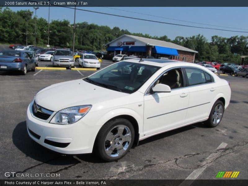 Cream White / Tan 2008 Saturn Aura XE 3.5