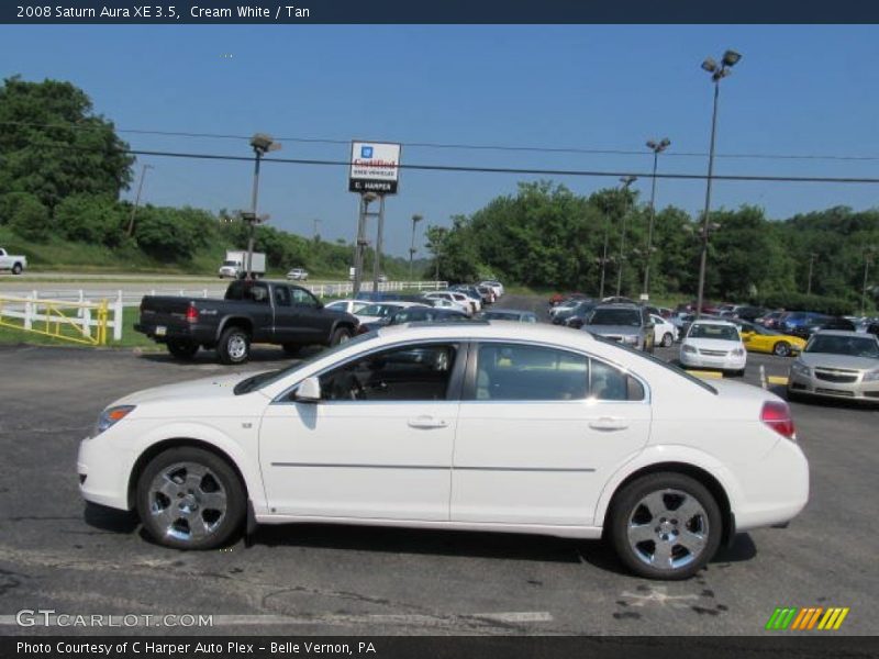 Cream White / Tan 2008 Saturn Aura XE 3.5