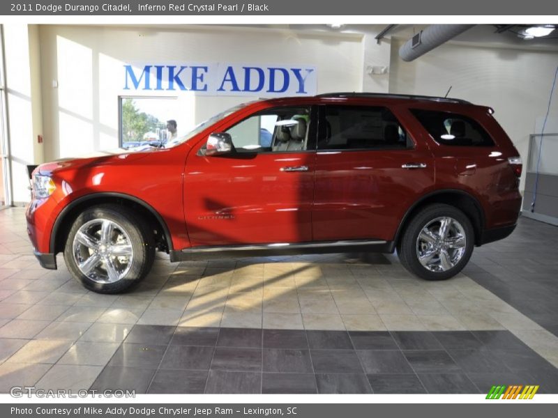 Inferno Red Crystal Pearl / Black 2011 Dodge Durango Citadel