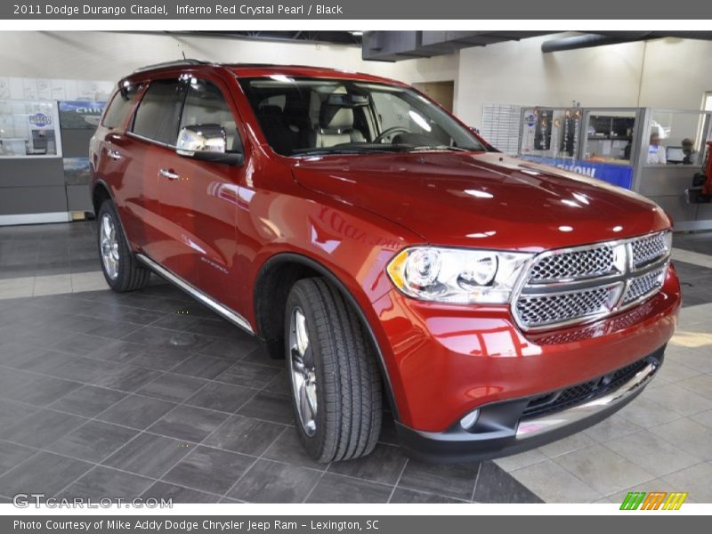 Inferno Red Crystal Pearl / Black 2011 Dodge Durango Citadel
