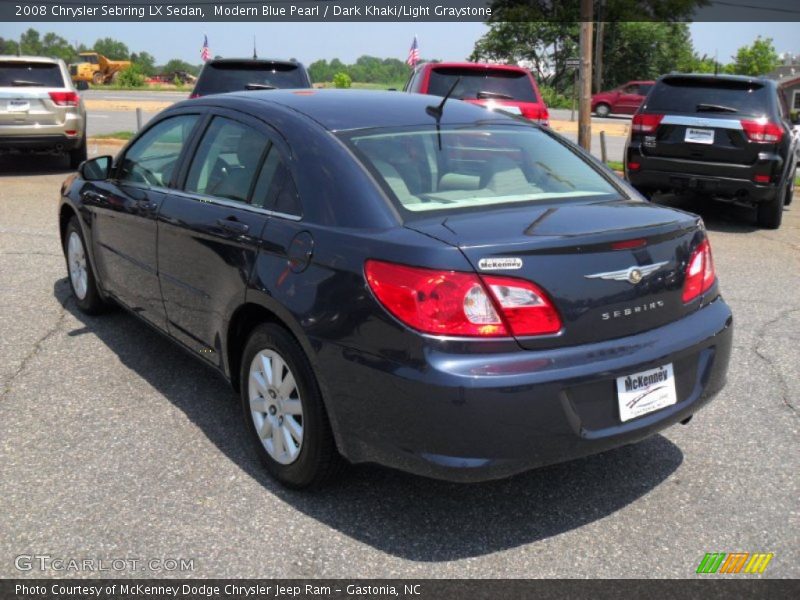 Modern Blue Pearl / Dark Khaki/Light Graystone 2008 Chrysler Sebring LX Sedan