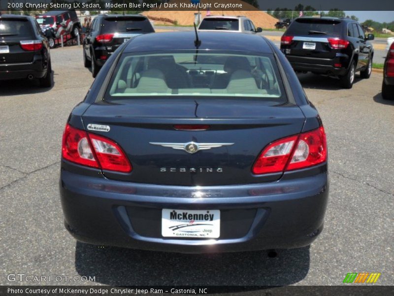 Modern Blue Pearl / Dark Khaki/Light Graystone 2008 Chrysler Sebring LX Sedan