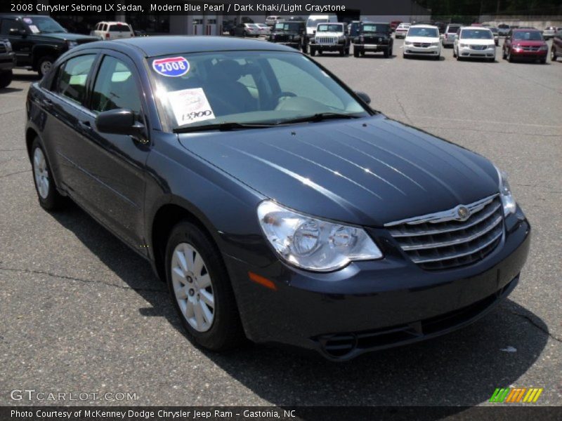 Modern Blue Pearl / Dark Khaki/Light Graystone 2008 Chrysler Sebring LX Sedan