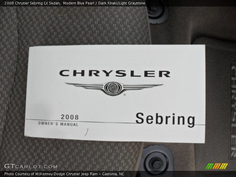 Modern Blue Pearl / Dark Khaki/Light Graystone 2008 Chrysler Sebring LX Sedan