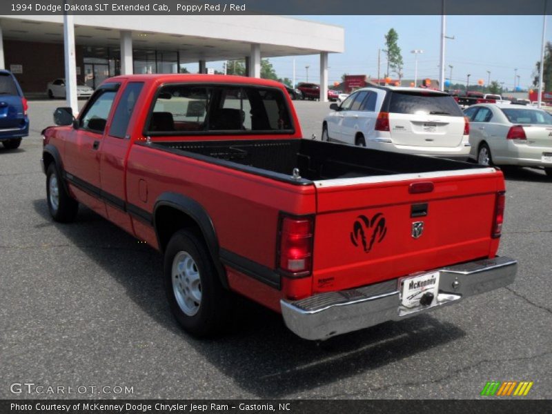 Poppy Red / Red 1994 Dodge Dakota SLT Extended Cab
