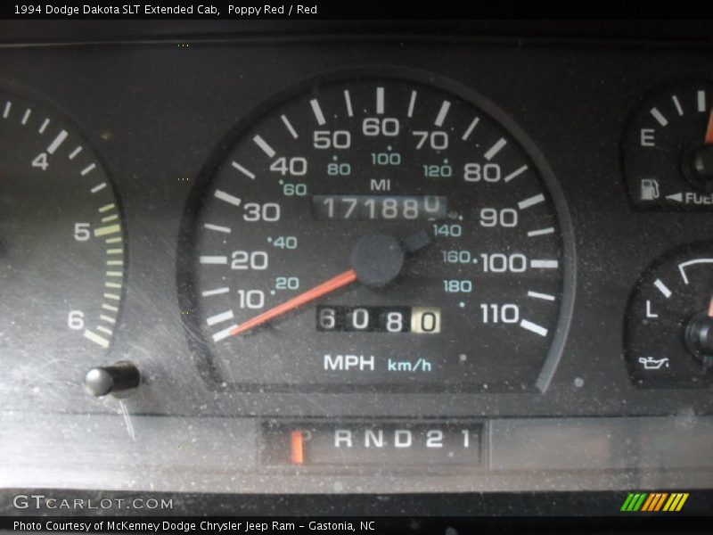 Poppy Red / Red 1994 Dodge Dakota SLT Extended Cab