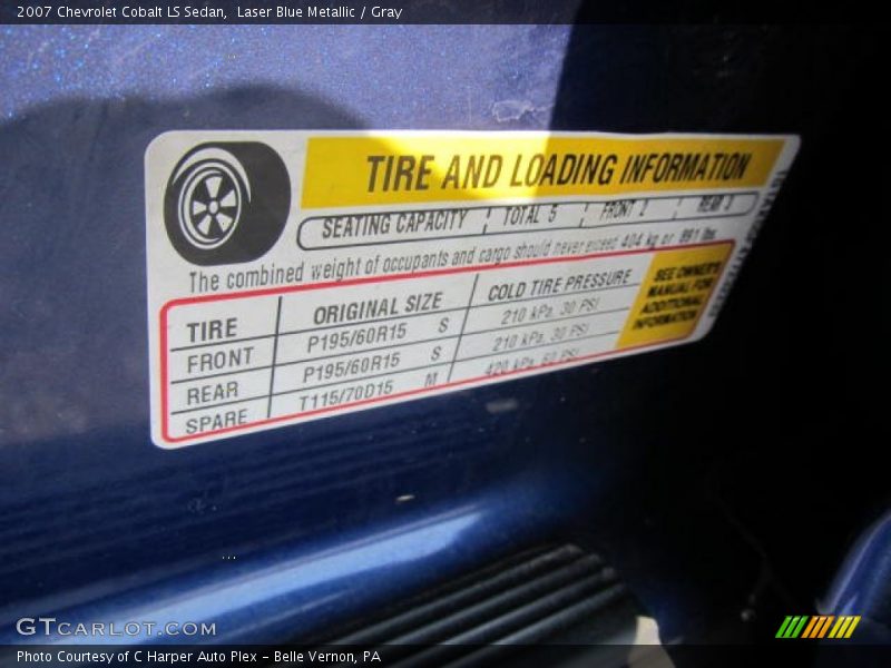 Laser Blue Metallic / Gray 2007 Chevrolet Cobalt LS Sedan