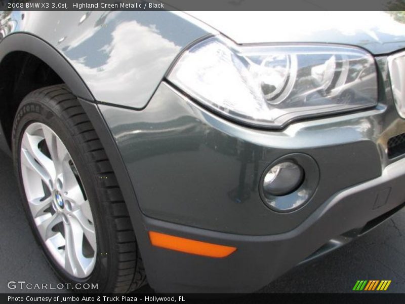 Highland Green Metallic / Black 2008 BMW X3 3.0si