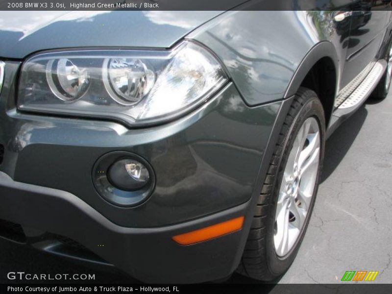 Highland Green Metallic / Black 2008 BMW X3 3.0si