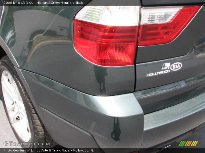 Highland Green Metallic / Black 2008 BMW X3 3.0si