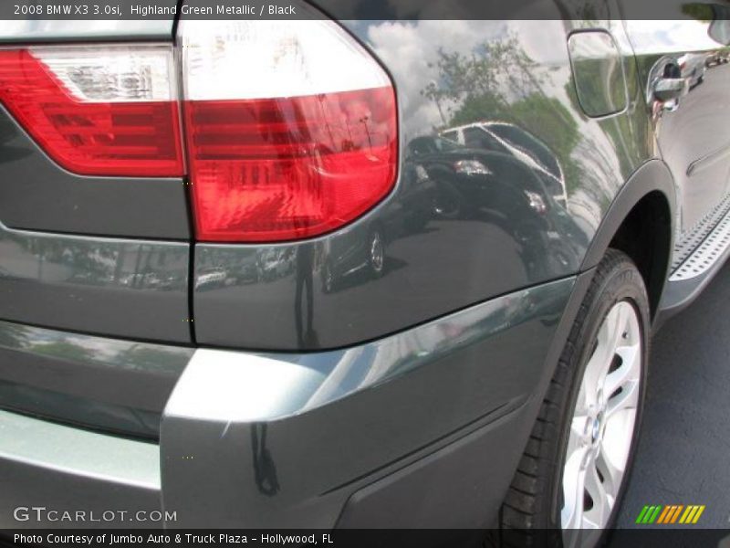 Highland Green Metallic / Black 2008 BMW X3 3.0si