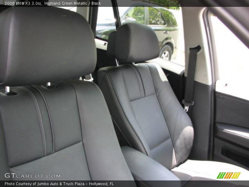 Highland Green Metallic / Black 2008 BMW X3 3.0si