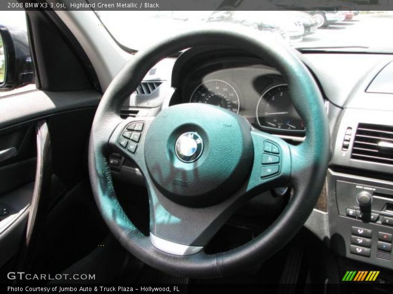 Highland Green Metallic / Black 2008 BMW X3 3.0si