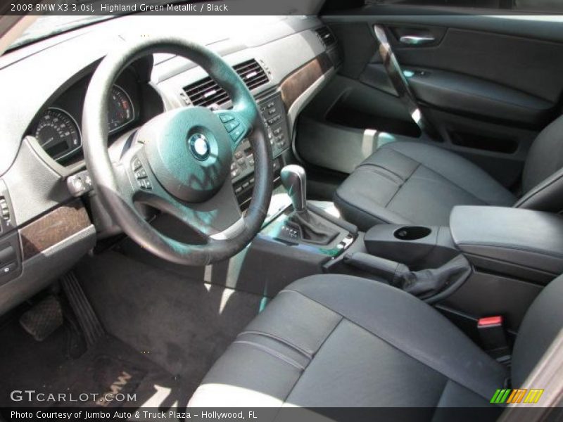 Highland Green Metallic / Black 2008 BMW X3 3.0si