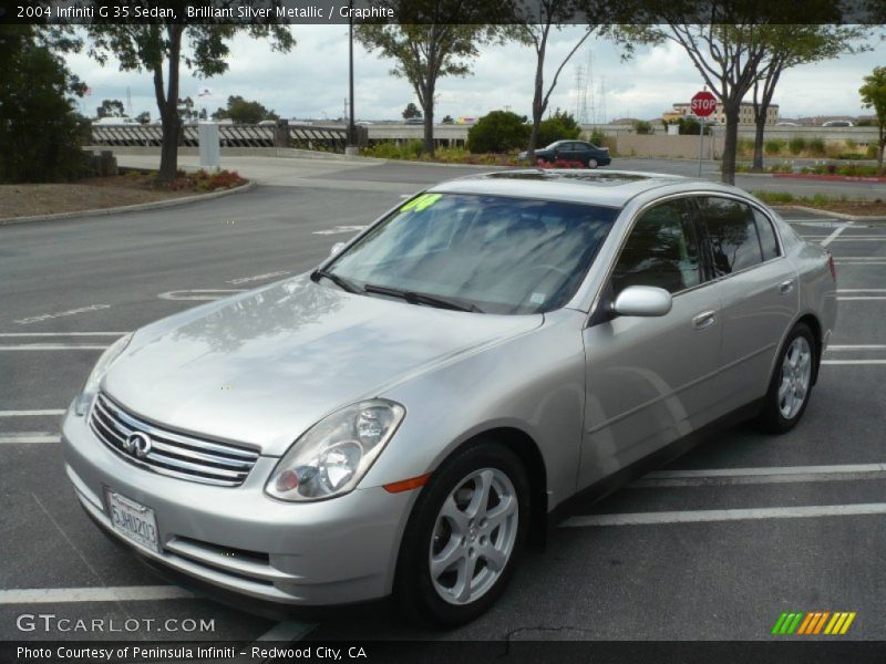 Brilliant Silver Metallic / Graphite 2004 Infiniti G 35 Sedan