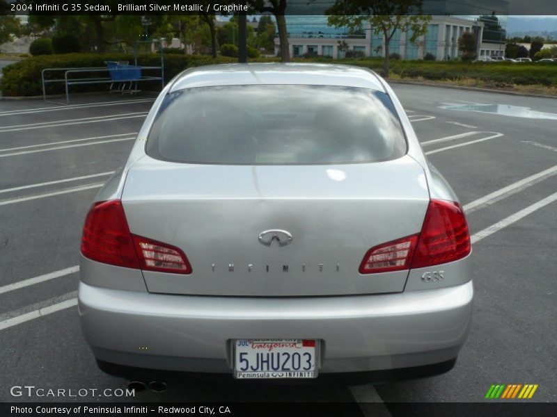 Brilliant Silver Metallic / Graphite 2004 Infiniti G 35 Sedan