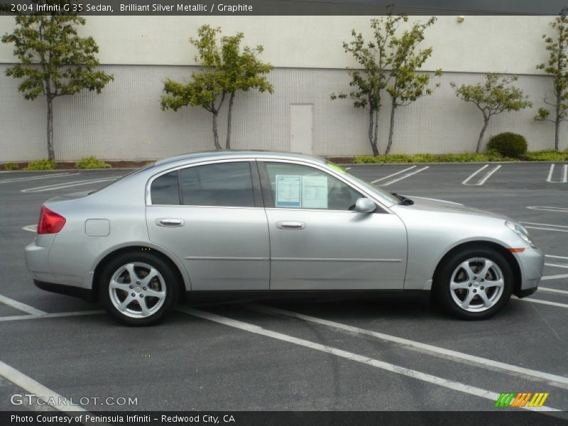 Brilliant Silver Metallic / Graphite 2004 Infiniti G 35 Sedan