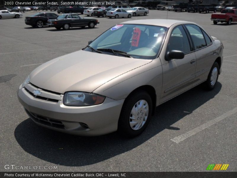 Sandrift Metallic / Neutral Beige 2003 Chevrolet Cavalier Sedan
