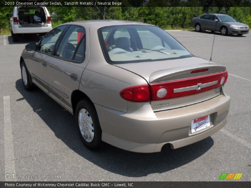 Sandrift Metallic / Neutral Beige 2003 Chevrolet Cavalier Sedan