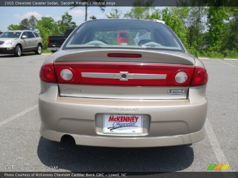 Sandrift Metallic / Neutral Beige 2003 Chevrolet Cavalier Sedan