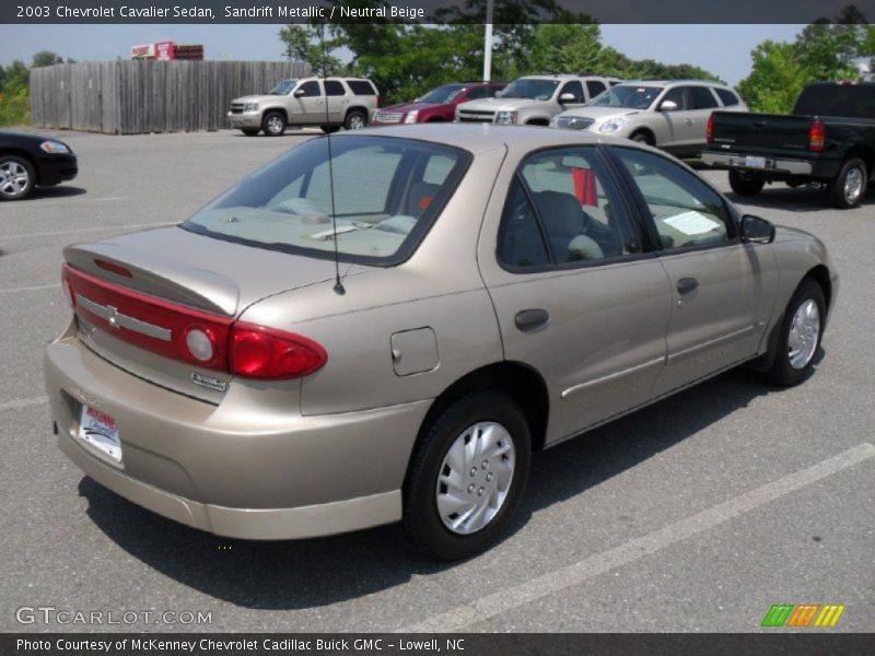 Sandrift Metallic / Neutral Beige 2003 Chevrolet Cavalier Sedan