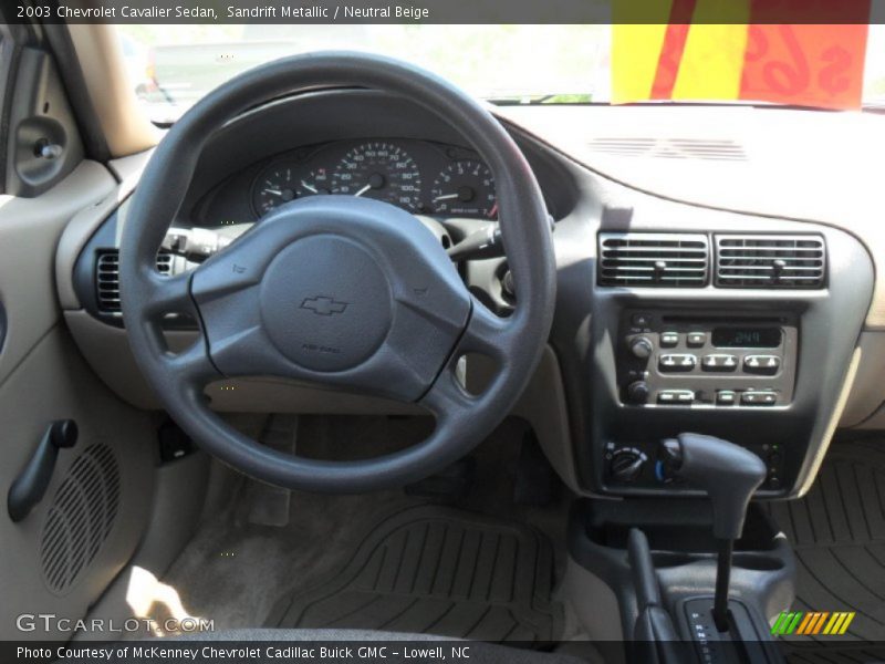Sandrift Metallic / Neutral Beige 2003 Chevrolet Cavalier Sedan