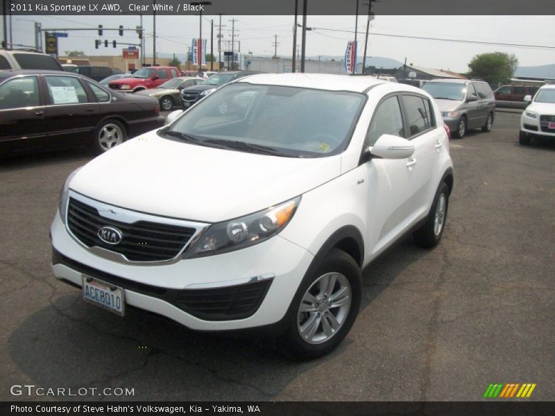 Clear White / Black 2011 Kia Sportage LX AWD