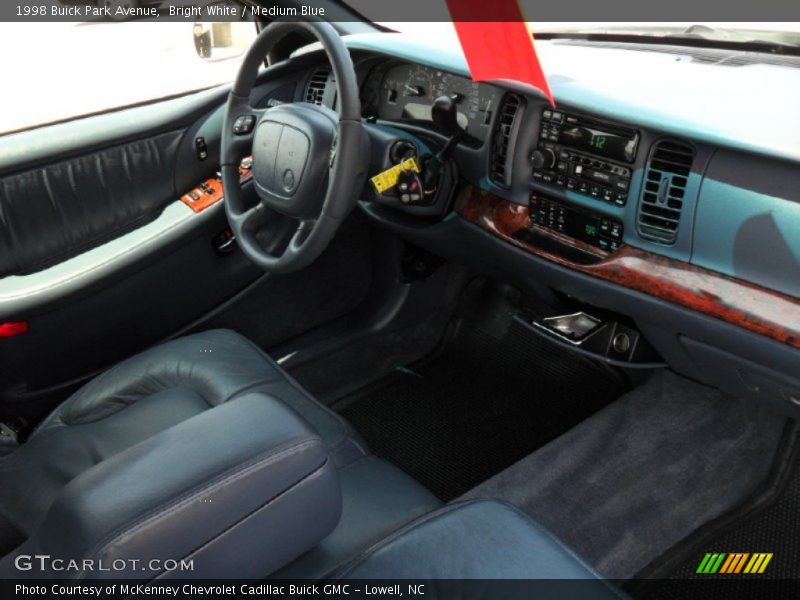Bright White / Medium Blue 1998 Buick Park Avenue