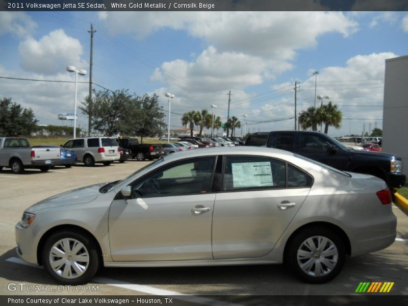 White Gold Metallic / Cornsilk Beige 2011 Volkswagen Jetta SE Sedan