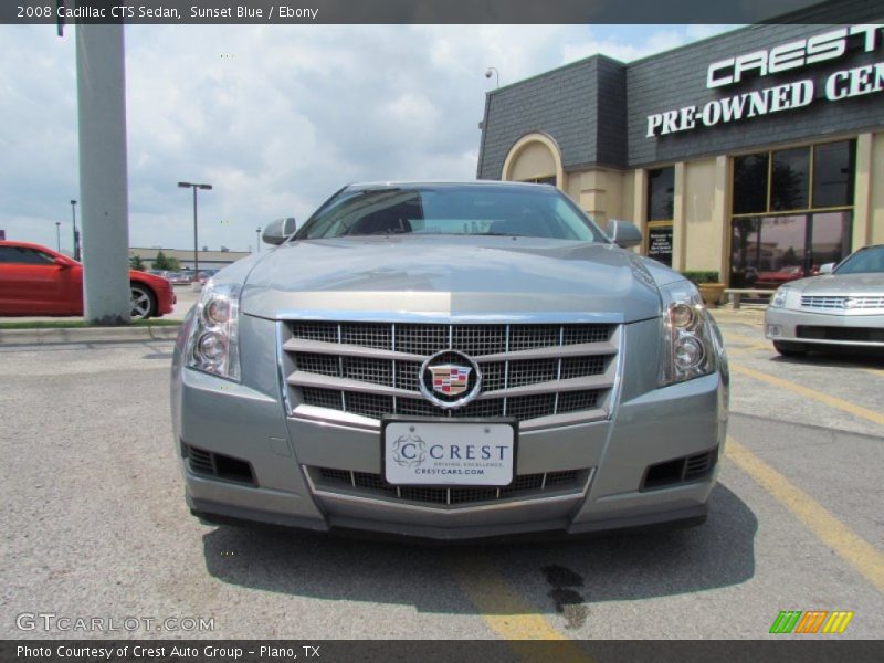 Sunset Blue / Ebony 2008 Cadillac CTS Sedan