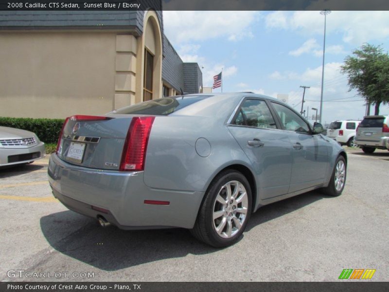 Sunset Blue / Ebony 2008 Cadillac CTS Sedan