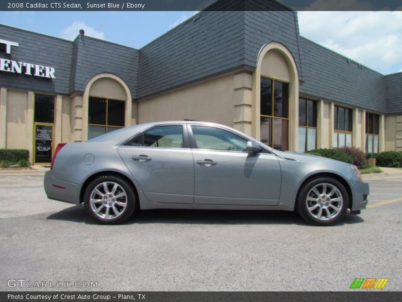 Sunset Blue / Ebony 2008 Cadillac CTS Sedan