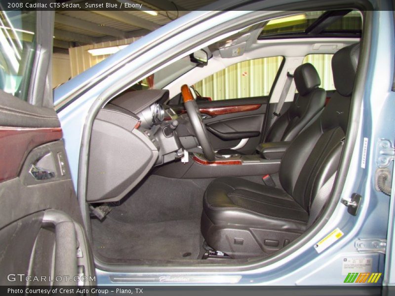 Sunset Blue / Ebony 2008 Cadillac CTS Sedan