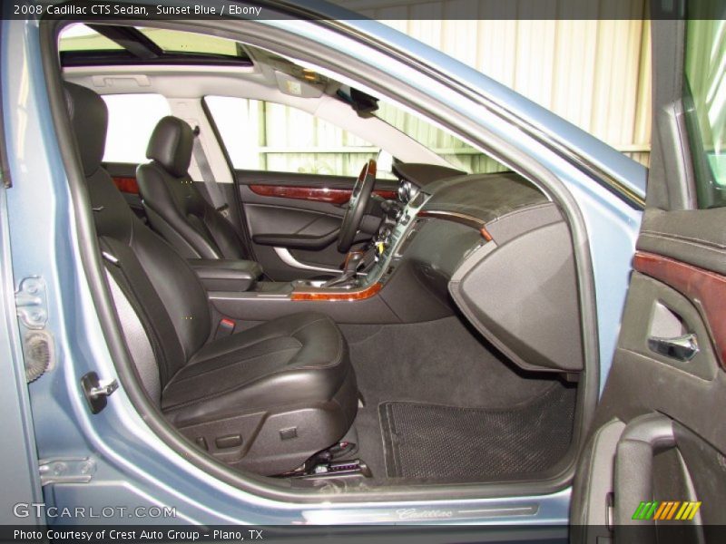 Sunset Blue / Ebony 2008 Cadillac CTS Sedan