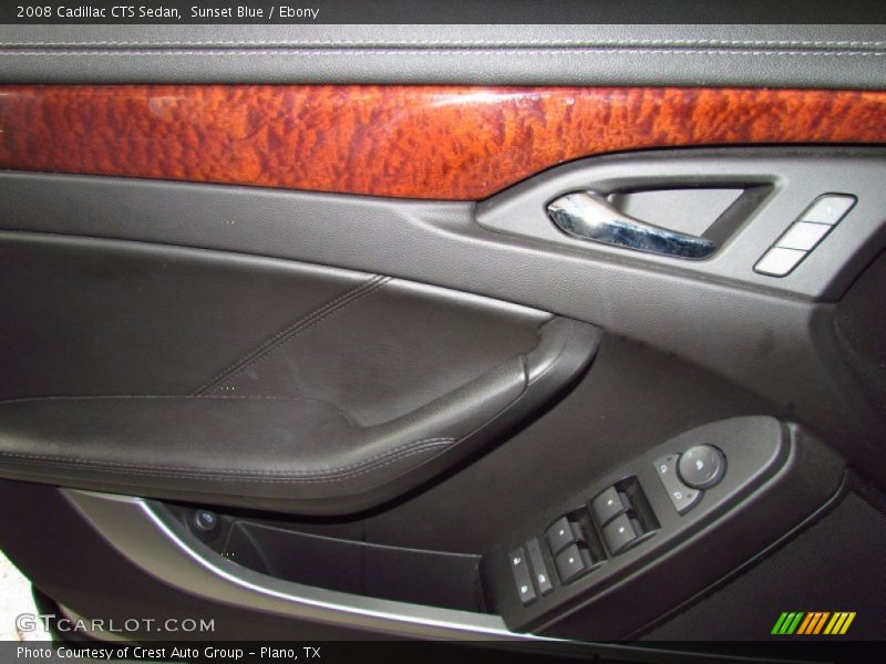 Sunset Blue / Ebony 2008 Cadillac CTS Sedan
