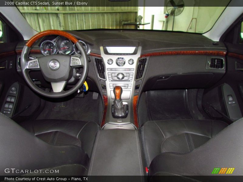 Sunset Blue / Ebony 2008 Cadillac CTS Sedan