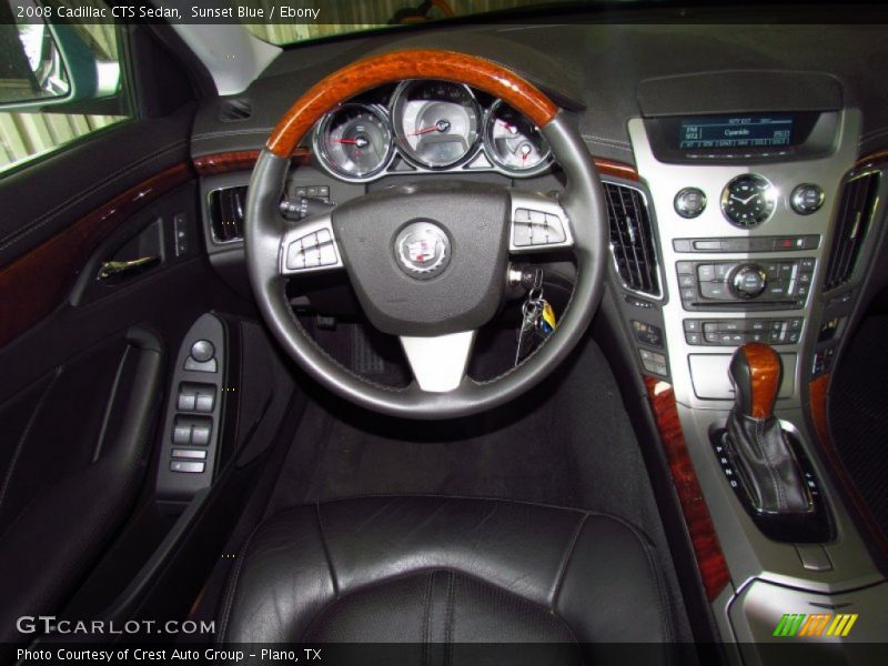 Sunset Blue / Ebony 2008 Cadillac CTS Sedan